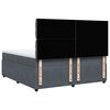 vidaXL Box spring postelja z vzmetnico temno siva 200x200 cm žamet