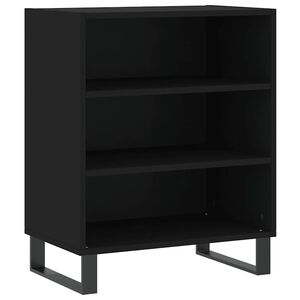 vidaXL Komoda črna 57x35x70 cm inženirski les