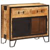 vidaXL Komoda 80x31x66 cm trden robusten mangov les in kovina
