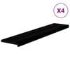 vidaXL Podloge za stopnice 4 kosi rjavo-črne 120x25x2 cm trdna hrastovina