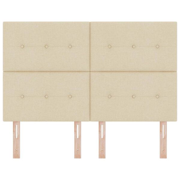 vidaXL Vi&scaron;insko nastavljiva vzglavnica z vzglavjem krema 160 cm blago