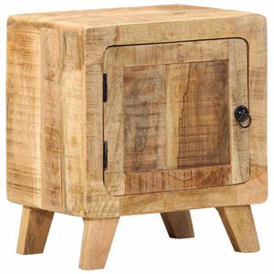 vidaXL nočna omarica 40x32x46 cm masivni les grobo mango