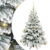 vidaXL Umestno božično drevo med 150 LED Bela 120 cm PE in PVC