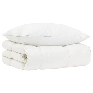 vidaXL 90% Gosji puh set odej FULDA 2 kos 135 x 200 cm 210 GSM Bela