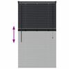 vidaXL Okenska roleta z zavesami Črna Aluminij