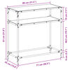 vidaXL Konzolna mizica s stekleno povr&scaron;ino 80x35x81 cm jeklo