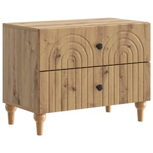 vidaXL Nočna omarica Artisan hrast 62 x 34,5 x 48 cm Inženirski les