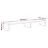 vidaXL Stojalo za monitor črno 110x23,5x9 cm inženirski les