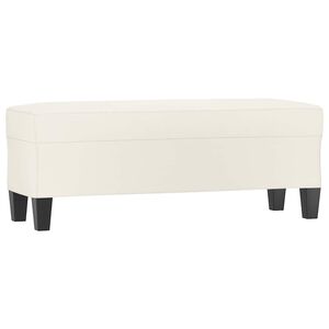 vidaXL Klop krem 100x35x41 cm umetno usnje