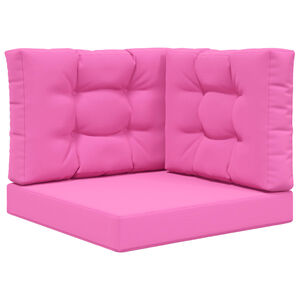 vidaXL Zunanja blazina za kavč 3 pcs Roza Poliester