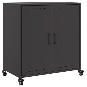 vidaXL Komoda črna 68x39x72 cm jeklo