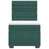 vidaXL Box spring postelja z vzmetnico temno zelena 90x200 cm žamet