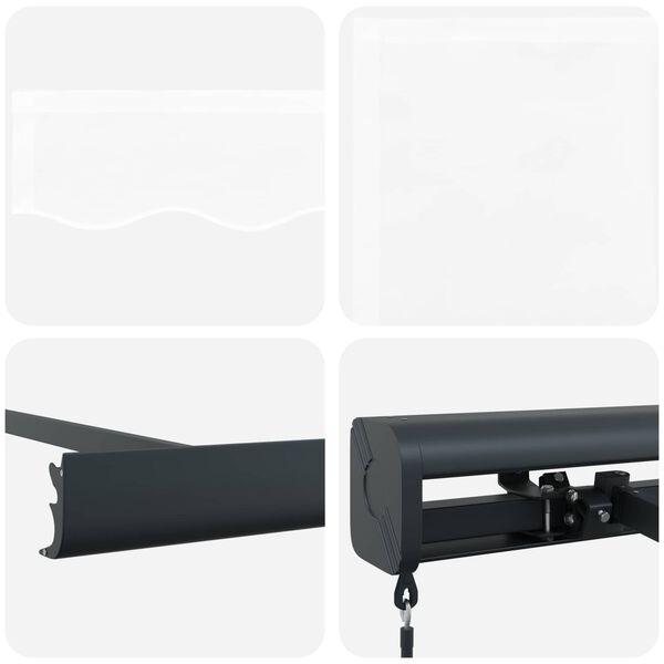 vidaXL Retraktilna tenda Bela 300 x 250 cm Tkanina in kovina