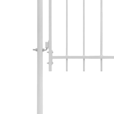 vidaXL Vrtna vrata jeklena 1x1,75 m bela
