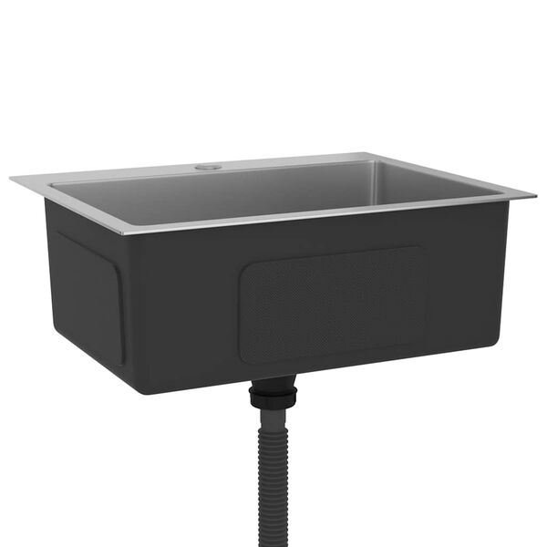 vidaXL Ročno izdelano kuhinjsko pomivalno korito nerjaveče jeklo