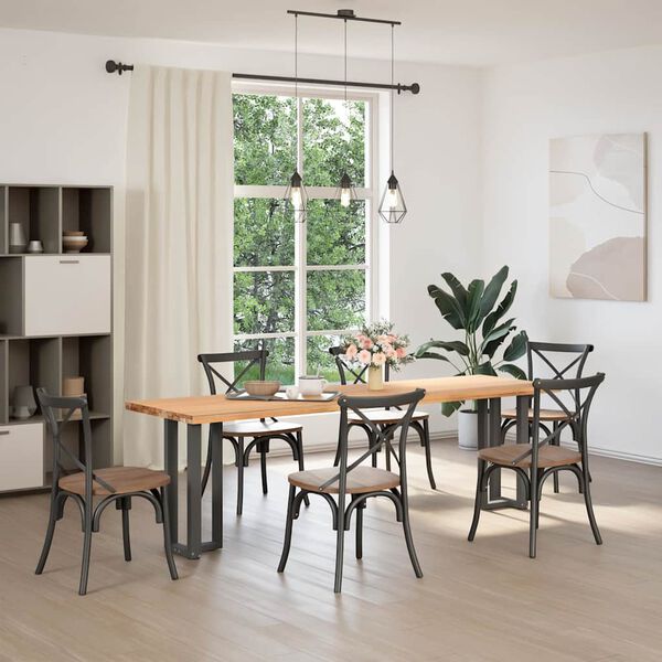 vidaXL Noge za konzolno mizico v obliki črke T 2 kosa antracit 25x28x(72-73) cm jeklo