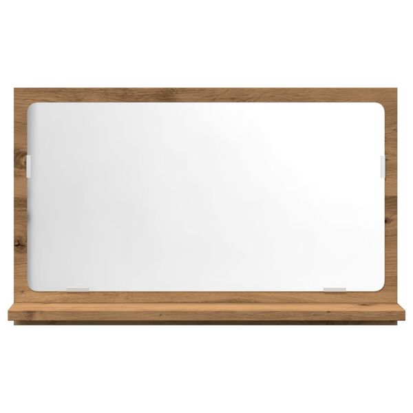 vidaXL Kopalni&scaron;ka omarica z ogledalom artisan hrast 60x11x37 cm les