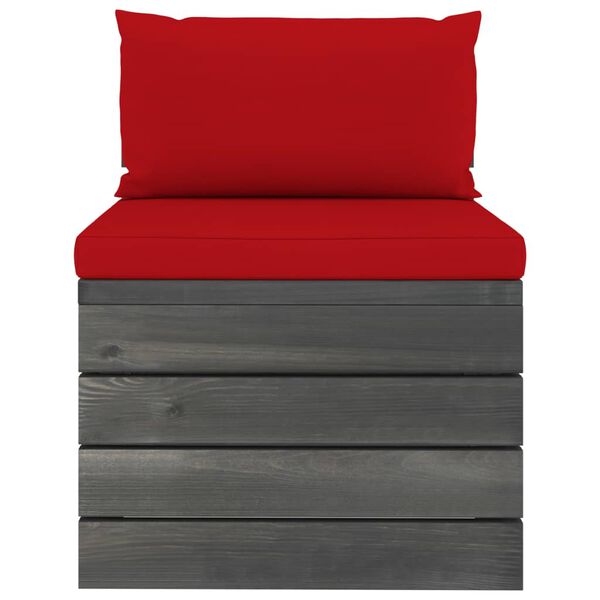 vidaXL Vrtna garnitura iz palet 2-delna z blazinami trdna borovina