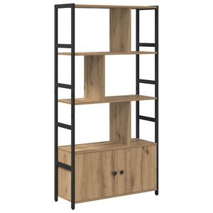 vidaXL Knjižna polica 80 x 30 x 155,5 cm Inženirski les Umetni hrast