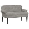 vidaXL Dvojnica s gumbi Svetlo siva 120 x 66 x 78 cm Žamet