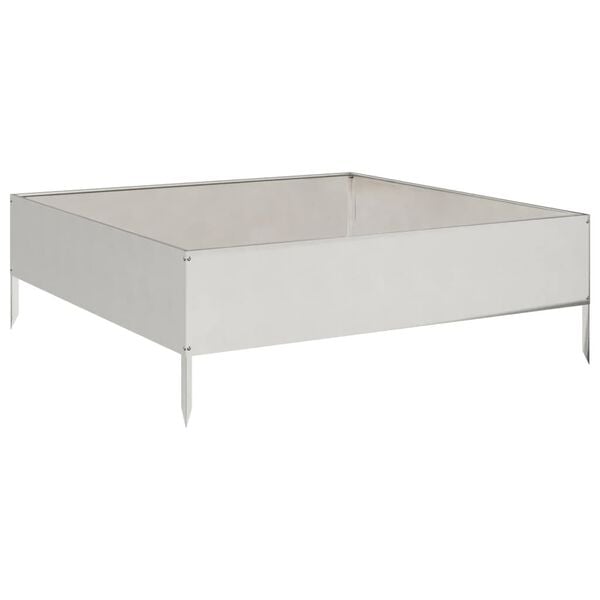 vidaXL Vrtna visoka greda 100x100x33,5 cm nerjaveče jeklo