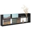 vidaXL Regal za revije Črna Orehovina 100 x 12 x 30 cm Konstruiran les