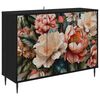 vidaXL Strani &scaron;al BORNE Črni hrast 102 x 33 x 76 cm Inženirski les