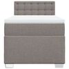 vidaXL Box spring postelja z vzmetnico taupe 80x200 cm blago