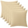 vidaXL Prevleka za blazino 6 pcs HEERLEN Bež 45 x 45 cm Poliester