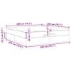 vidaXL Otomanski posteljni okvir z vzmetnicami moder 200x200 cm blago