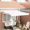vidaXL Retraktilna tenda Bela 350 x 250 cm blago