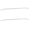 vidaXL Nosilec tarpa za prikolice 2 Srebrna 136-218 cm Aluminij