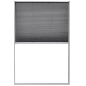 vidaXL Plise komarnik za okna aluminij 80x120 cm