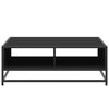 vidaXL Klubska mizica črna 80x80x30 cm inženirski les in kovina