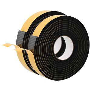 vidaXL Samolepilni pena trak 2 kos Črna 30mm x 5m CR pena