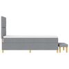 vidaXL Postelja z vzmetnico z vzmetnico Svetlo siva 80 x 200 cm blago