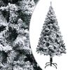 vidaXL Umetna novoletna jelka s snegom zelena 120 cm PVC