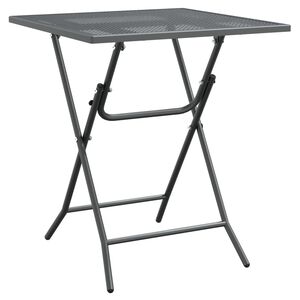 vidaXL Vrtna miza 60x60x72 cm ekspandirana kovinska mreža antracit