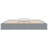 vidaXL Otomanski posteljni okvir brez vzmetnice siv 160x200 cm blago