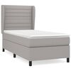 vidaXL Box spring postelja z vzmetnico svetlo siva 80x200 cm blago