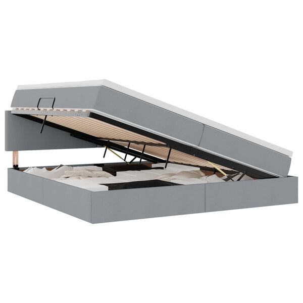 vidaXL Postelja z dodatnim prostorom za shranjevanje in vzmetnico