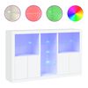 vidaXL Komoda z LED lučkami bela 162x37x100 cm