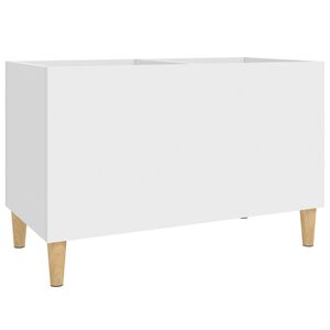vidaXL Omarica za gramofonske plo&scaron;če bela 74,5x38x48 cm inženirski les