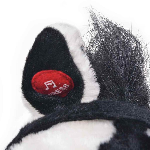 vidaXL Stoječi pli&scaron;asti konj črne in bele barve XXL