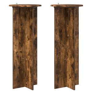vidaXL Stojalo za rastline 2 kos Dimljen hrast &Oslash;40 x 100 cm