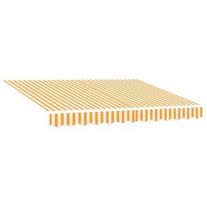 vidaXL Nadomestno platno za tendo Rumena in Bela 235 x 195 cm