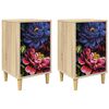 vidaXL Nočna omarica KIEL 2 kos Sonoma hrast 36 x 33 x 60 cm