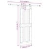vidaXL Drsna vrata s kompletom vodil 80x210 cm trdna borovina