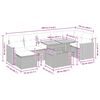 vidaXL Vrtna sedežna garnitura 8-delna z blazinami siv poli ratan