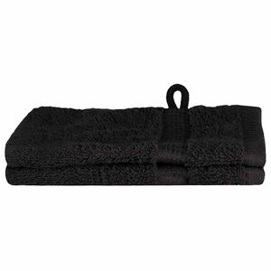 vidaXL Gostinska brisača SOLUND 2 pcs Črna 15 x 21 cm 550 gsm